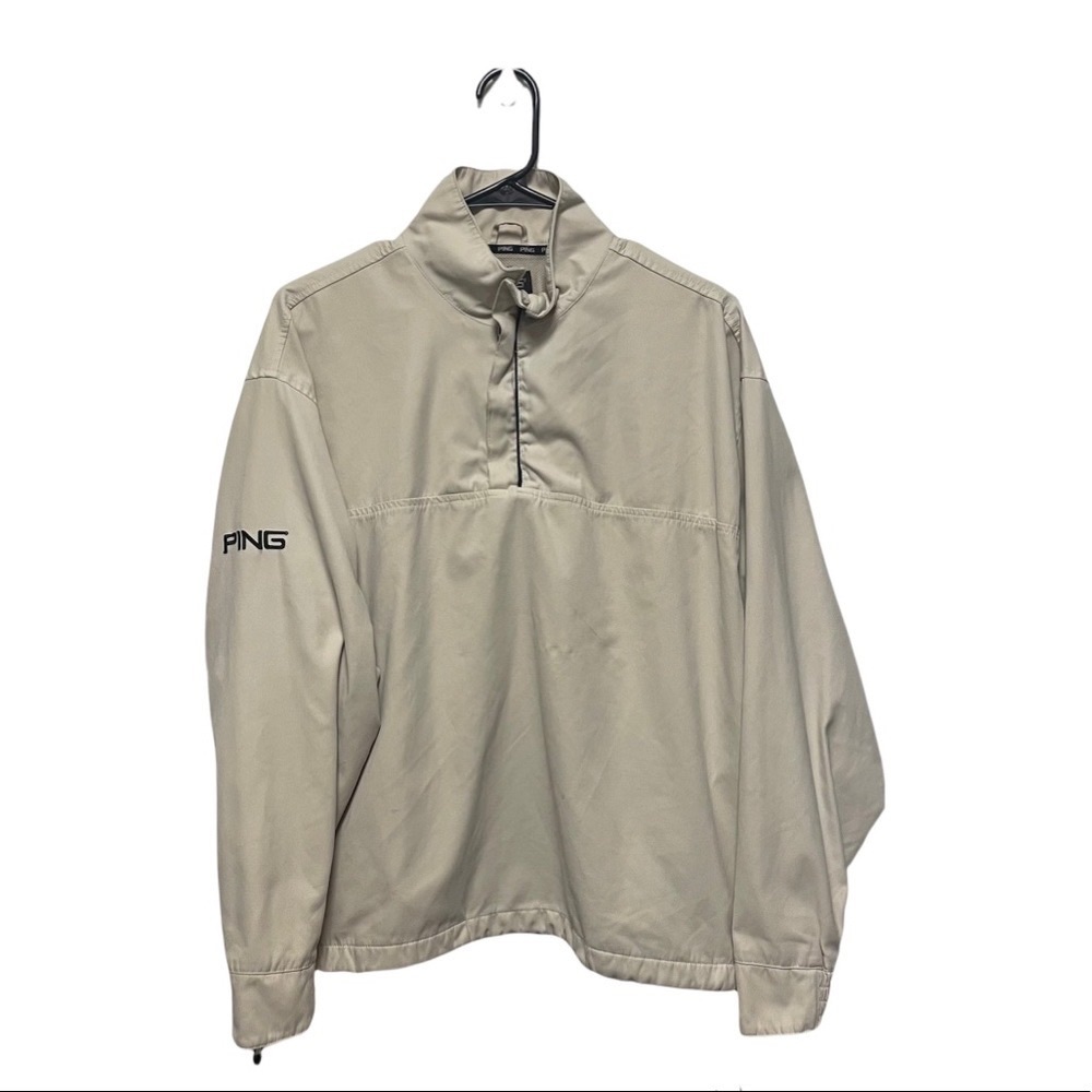 Vintage PING Khaki Golf 1/4 Zip Pullover